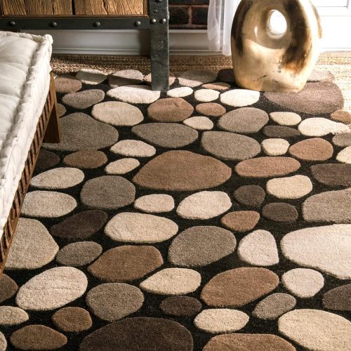  NuLOOM nuLOOM PB01C Hand Tufted Pebbles Wool Rug, 2 x 3, Natural