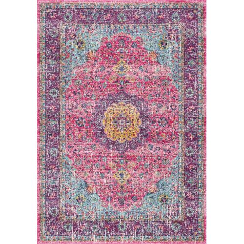  NuLOOM nuLOOM Vintage Persian Verona Area Rug, 9 x 12, Pink