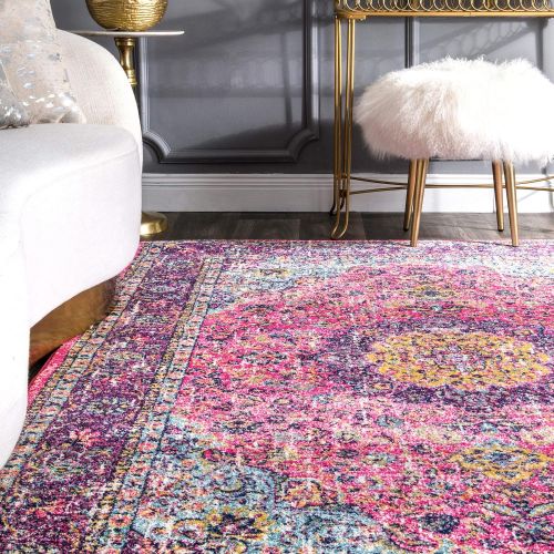  NuLOOM nuLOOM Vintage Persian Verona Area Rug, 9 x 12, Pink