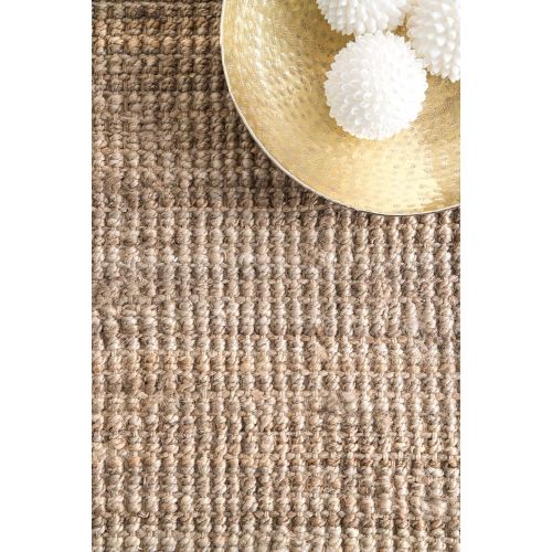  NuLOOM nuLOOM NCCL01 Natura Collection Chunky Loop Jute Casuals Natural Fibers Hand Woven Area Rug, 7 6 x 9 6 , Beige