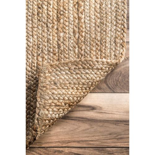  NuLOOM nuLOOM Rigo Hand Woven Jute Rug, 3 x 5, Natural