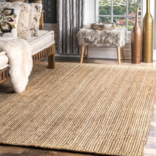  NuLOOM nuLOOM Rigo Hand Woven Jute Rug, 3 x 5, Natural