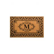 NuLOOM Monogrammed Outdoor Welcome Letter M Brown Door Mat Rugs, 3 Feet by 6 Feet (3 x 6)