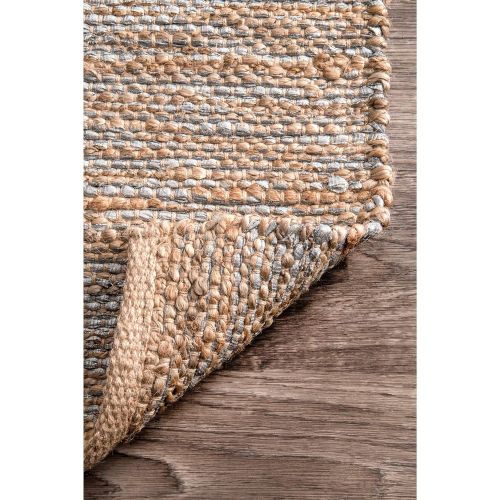  NuLOOM nuLOOM TAJT05A Handwoven Tarver Jute Rug, 4 x 6, Silver