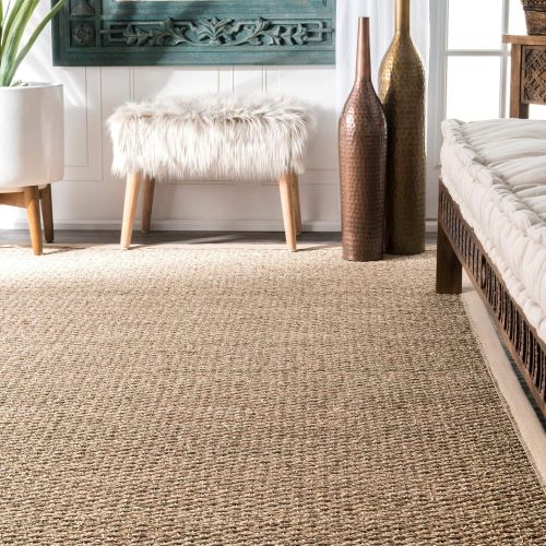  NuLOOM nuLOOM 200BHSG01A-8010 Elijah Seagrass Natural Area Rug, 8 x 10, Beige