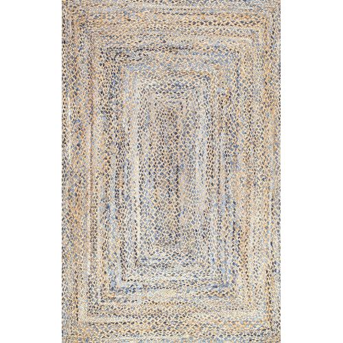  NuLOOM nuLOOM Eliz Hand Braided Jute Rug, 3 x 5, Blue