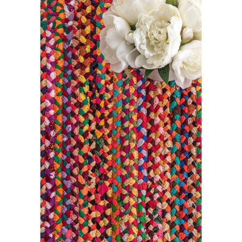  NuLOOM Casual Handmade Braided Cotton Multi Area Rugs (5 x 8, Multi)