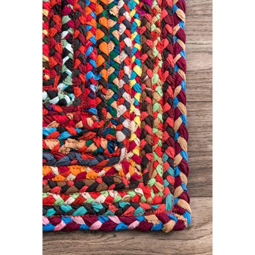  NuLOOM Casual Handmade Braided Cotton Multi Area Rugs (5 x 8, Multi)