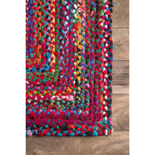  NuLOOM Casual Handmade Braided Cotton Multi Area Rugs (5 x 8, Multi)