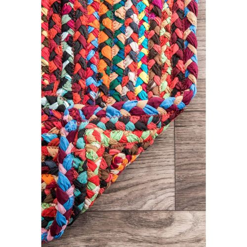  NuLOOM Casual Handmade Braided Cotton Multi Area Rugs (5 x 8, Multi)