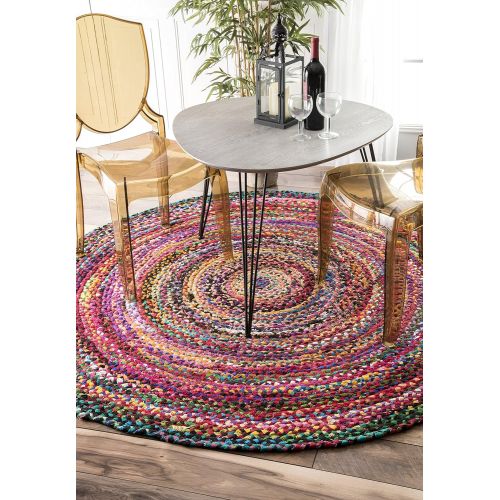  NuLOOM Casual Handmade Braided Cotton Multi Area Rugs (5 x 8, Multi)