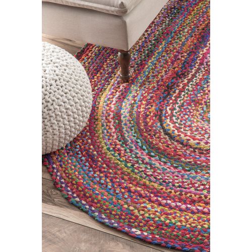  NuLOOM Casual Handmade Braided Cotton Multi Area Rugs (5 x 8, Multi)