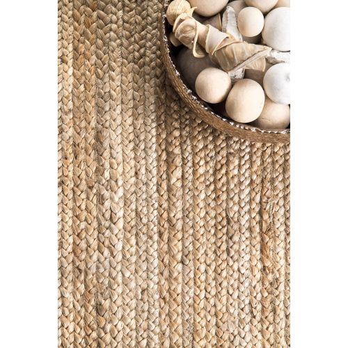  NuLOOM nuLOOM Handwoven Rigo Jute Runner Rug, 2 6 x 8, Natural