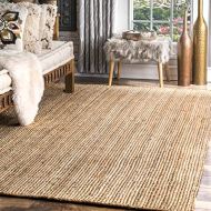 NuLOOM nuLOOM Rigo Hand Woven Jute Rug, 8 x 10, Natural