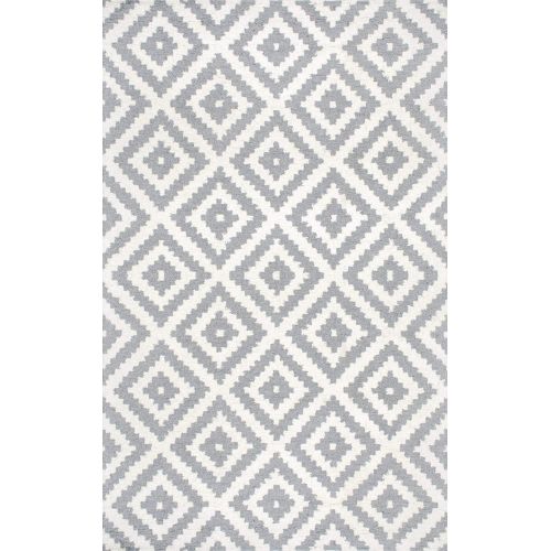  nuLOOM Kellee Contemporary Wool Area Rug, 7 6 x 9 6, Grey