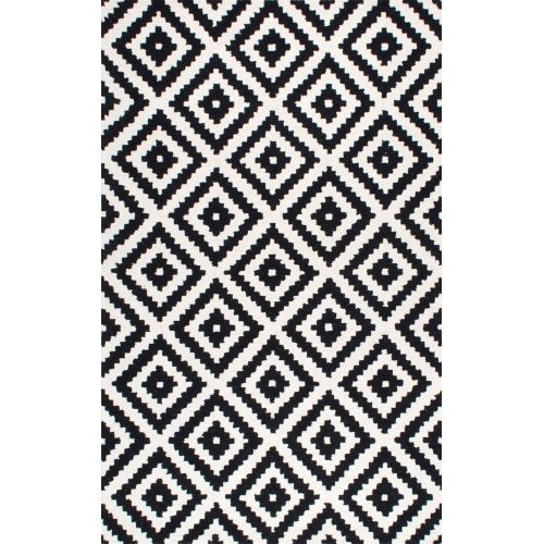  NuLOOM nuLOOM Contemporary Kellee Diamond Wool Rug, 7 6 x 9 6, Black