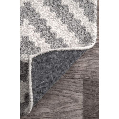  NuLOOM nuLOOM 200MTVS174B-406 Wool Rug, 4 x 6, Gray