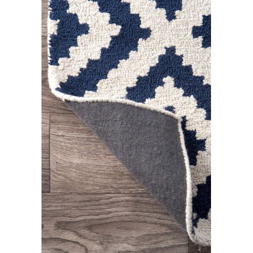  NuLOOM nuLOOM MTVS174C Wool Rug, 6 x 9, Navy