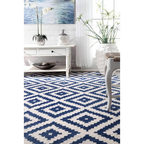  NuLOOM nuLOOM MTVS174C Wool Rug, 6 x 9, Navy