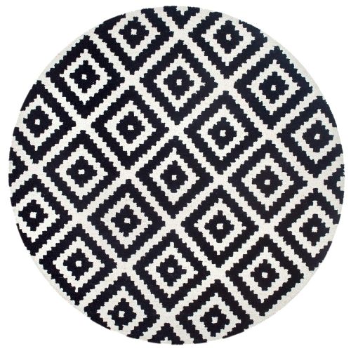  NuLOOM nuLOOM MTVS174A Wool Rug, 4 Round, Black