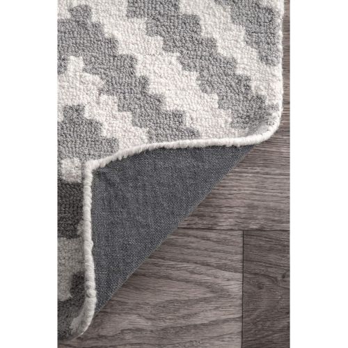  nuLOOM Kellee Contemporary Wool Area Rug, 5 x 8, Grey