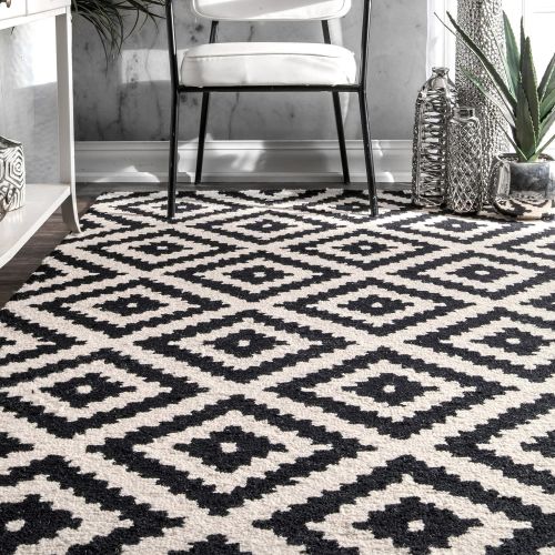  NuLOOM nuLOOM Contemporary Kellee Diamond Large Wool Rug, 9 x 12, Grey