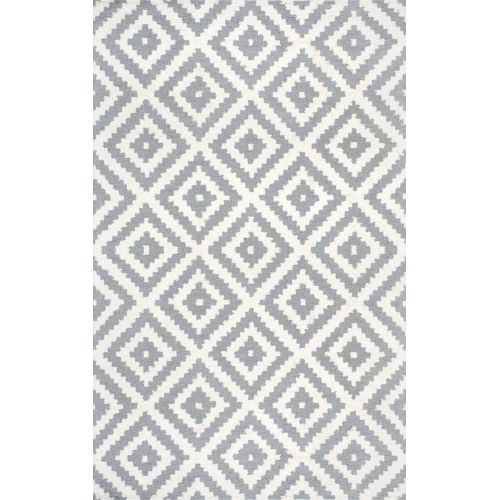  NuLOOM nuLOOM HandMade Tufted Kellee Contemporary Wool Rug, 10 x 14, Grey, Gray