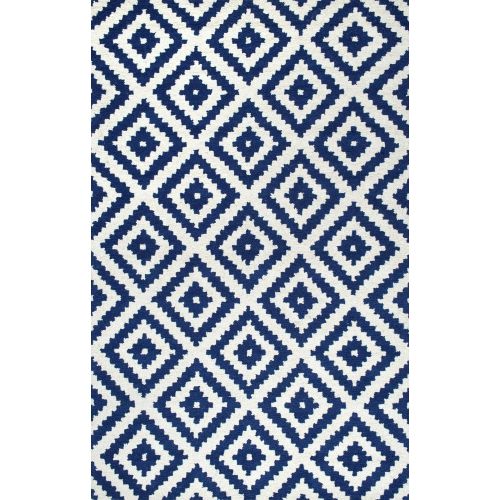  NuLOOM nuLOOM Contemporary Kellee Diamond Wool Rug, 4 x 6, Navy