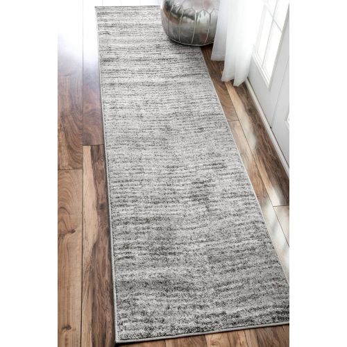  NuLOOM nuLOOM 200BDSM01A-208 Ripple Contemporary Sherill Runner Rug, 2 5 x 9 5, Grey, 5 5, Gray