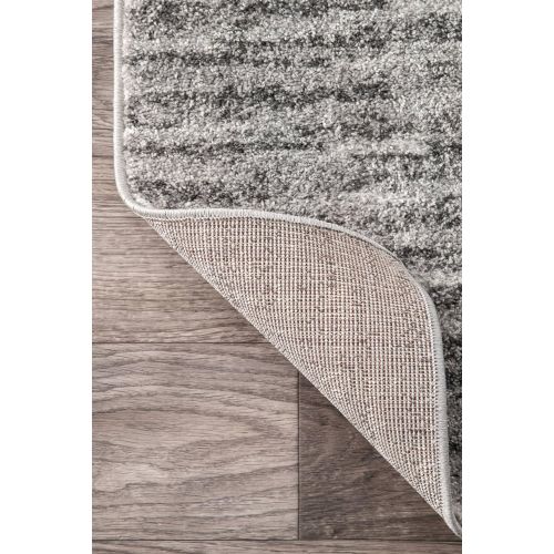  NuLOOM nuLOOM 200BDSM01A-208 Ripple Contemporary Sherill Runner Rug, 2 5 x 9 5, Grey, 5 5, Gray