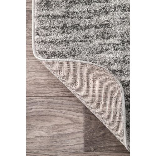  NuLOOM nuLOOM Ripple Contemporary Sherill Rug, 7 6 Square, Grey, Gray