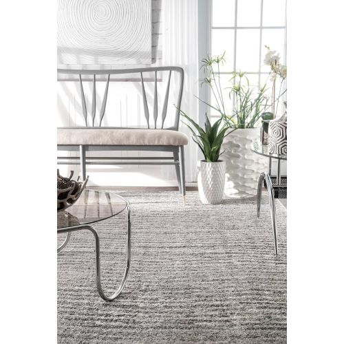 NuLOOM nuLOOM Contemporary Sherill Wind Large Area Rug, 9 x 12, Grey