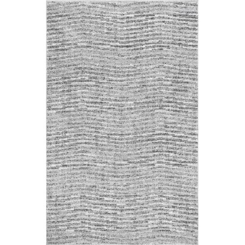  NuLOOM nuLOOM Contemporary Sherill Wind Large Area Rug, 9 x 12, Grey