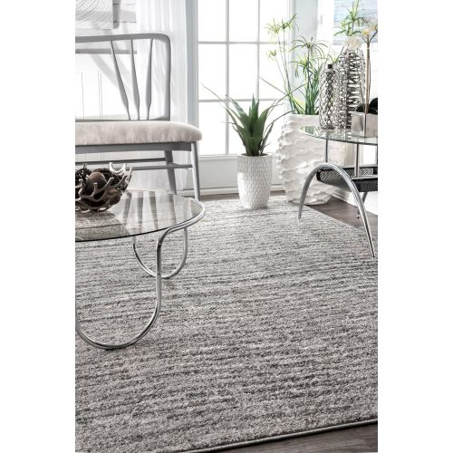  NuLOOM nuLOOM Contemporary Sherill Wind Large Area Rug, 9 x 12, Grey