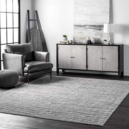  nuLOOM Ripple Contemporary Sherill Area Rug, 8 2 x 11 6, Grey, Gray