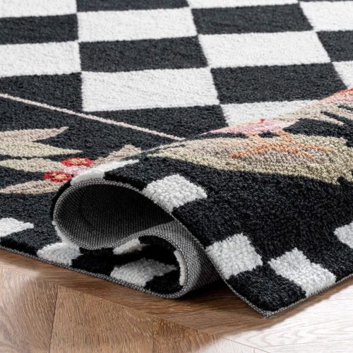  NuLOOM nuLOOM Heritage Collection Home on The Range Animal Prints, Kids, Country and Floral Hand Made Area Rug, 5-Feet by 8-Feet, Black