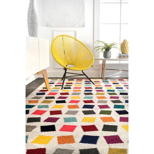  NuLOOM nuLOOM ECCR23A Bettye Squares Area Rug, 5 x 8, Multicolor