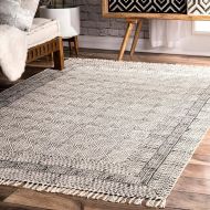 NuLOOM nuLOOM RACH14A Flatweave Rita Moroccan Trellis Rug, 8 6 x 11 6, Ivory