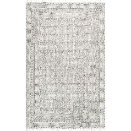  NuLOOM nuLOOM RACH14A Flatweave Rita Moroccan Trellis Rug, 8 6 x 11 6, Ivory