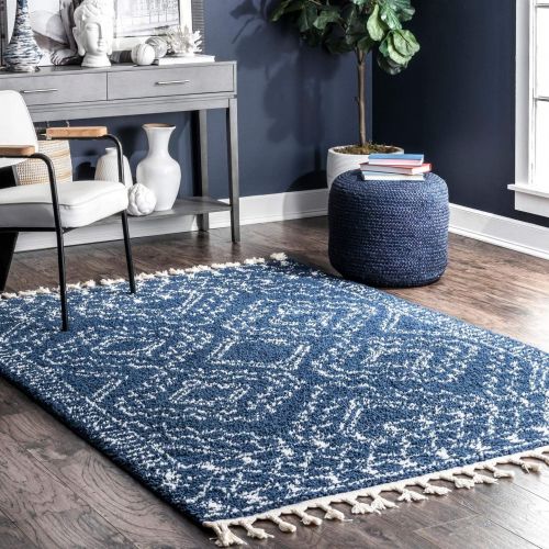  NuLOOM nuLOOM GCDI02A Vasiliki Moroccan Tribal Shag Rug, 7 x 10, Off-White