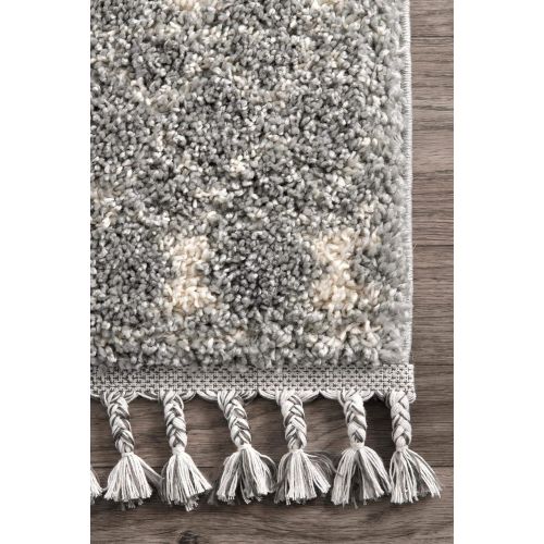  NuLOOM nuLOOM GCDI02A Vasiliki Moroccan Tribal Shag Rug, 7 x 10, Off-White