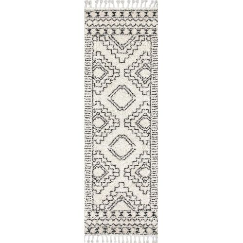  NuLOOM nuLOOM GCDI02A Vasiliki Moroccan Tribal Shag Rug, 7 x 10, Off-White