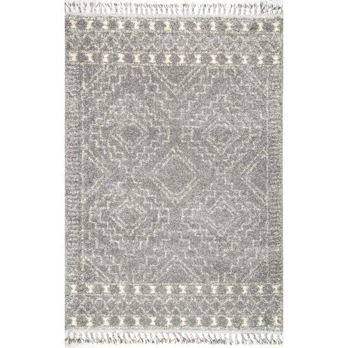  NuLOOM nuLOOM GCDI02A Vasiliki Moroccan Tribal Shag Rug, 7 x 10, Off-White