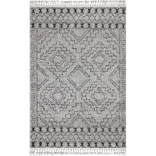 NuLOOM nuLOOM GCDI02A Vasiliki Moroccan Tribal Shag Rug, 7 x 10, Off-White