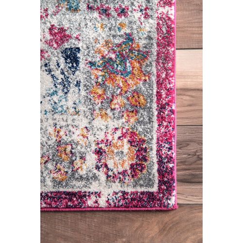  NuLOOM nuLOOM RZBD41A Fuchsia Persian Leilani Area Rug, 8 x 10, Fuchsia