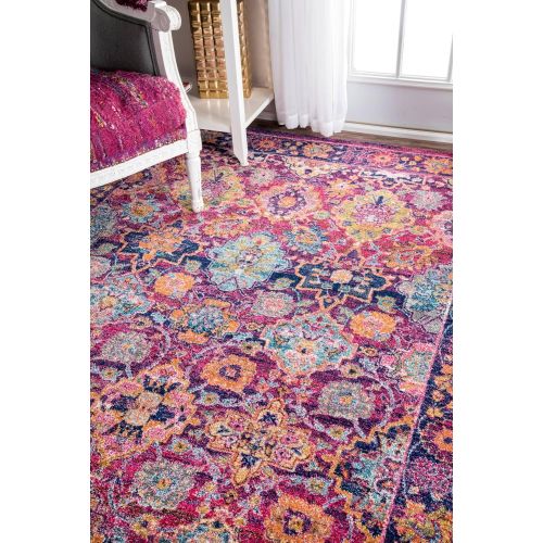  NuLOOM nuLOOM RZBD41A Fuchsia Persian Leilani Area Rug, 8 x 10, Fuchsia