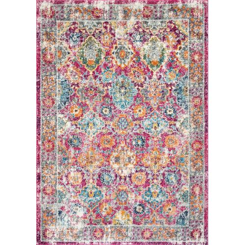  NuLOOM nuLOOM RZBD41A Fuchsia Persian Leilani Area Rug, 8 x 10, Fuchsia