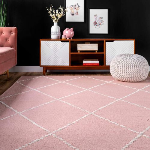  NuLOOM Hand Tufted Wool Dotted Diamond Trellis Area Rug