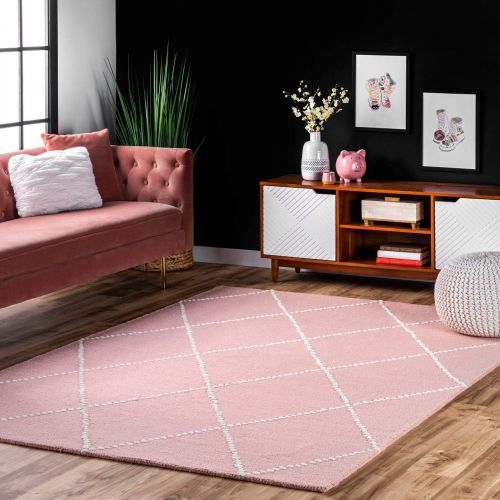  NuLOOM Hand Tufted Wool Dotted Diamond Trellis Area Rug