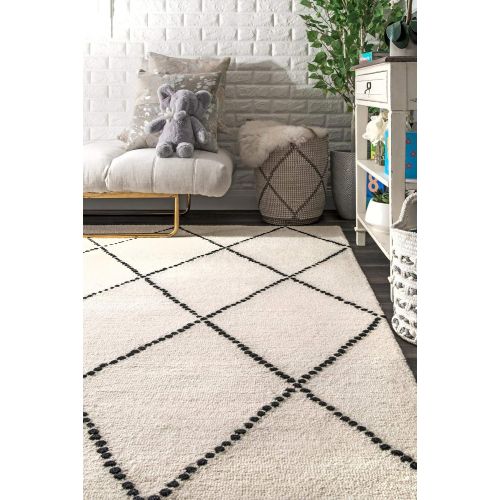  NuLOOM Hand Tufted Wool Dotted Diamond Trellis Area Rug